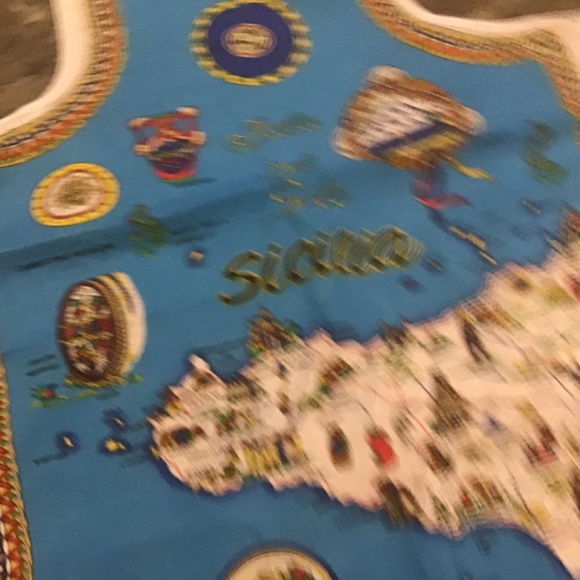 Souvenir Italy Sicily Cotton Apron, Cooking or Decorative Apron New - Picture 5 of 8